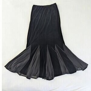 NWT Y2K whimsigoth grunge maxi skirt sz Sm pet tulle sheer dark fairy witchy flo